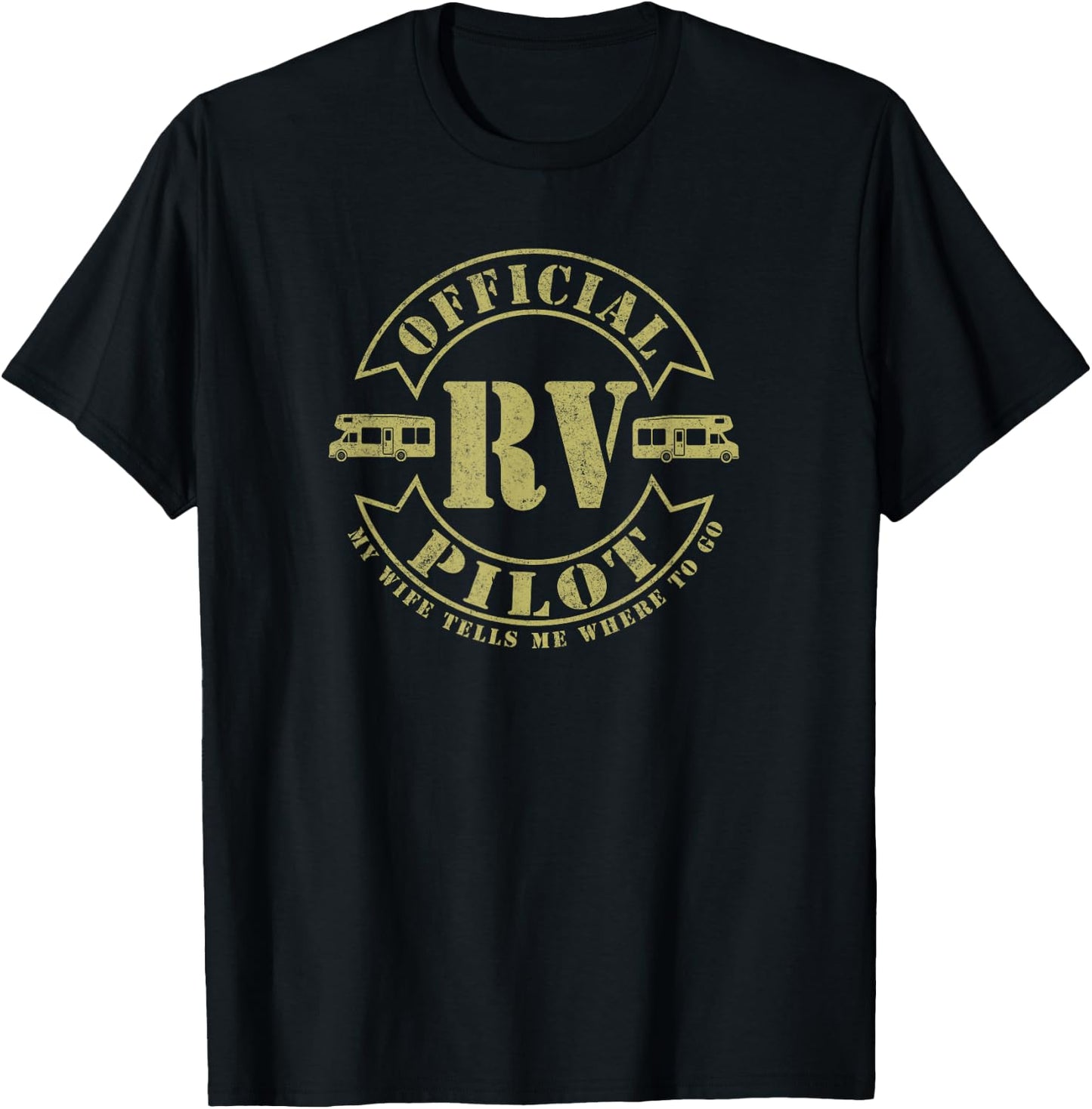 RV Pilot Motorhome Retirement Adventure Matching Styles T-Shirt - T-Shirt | Black