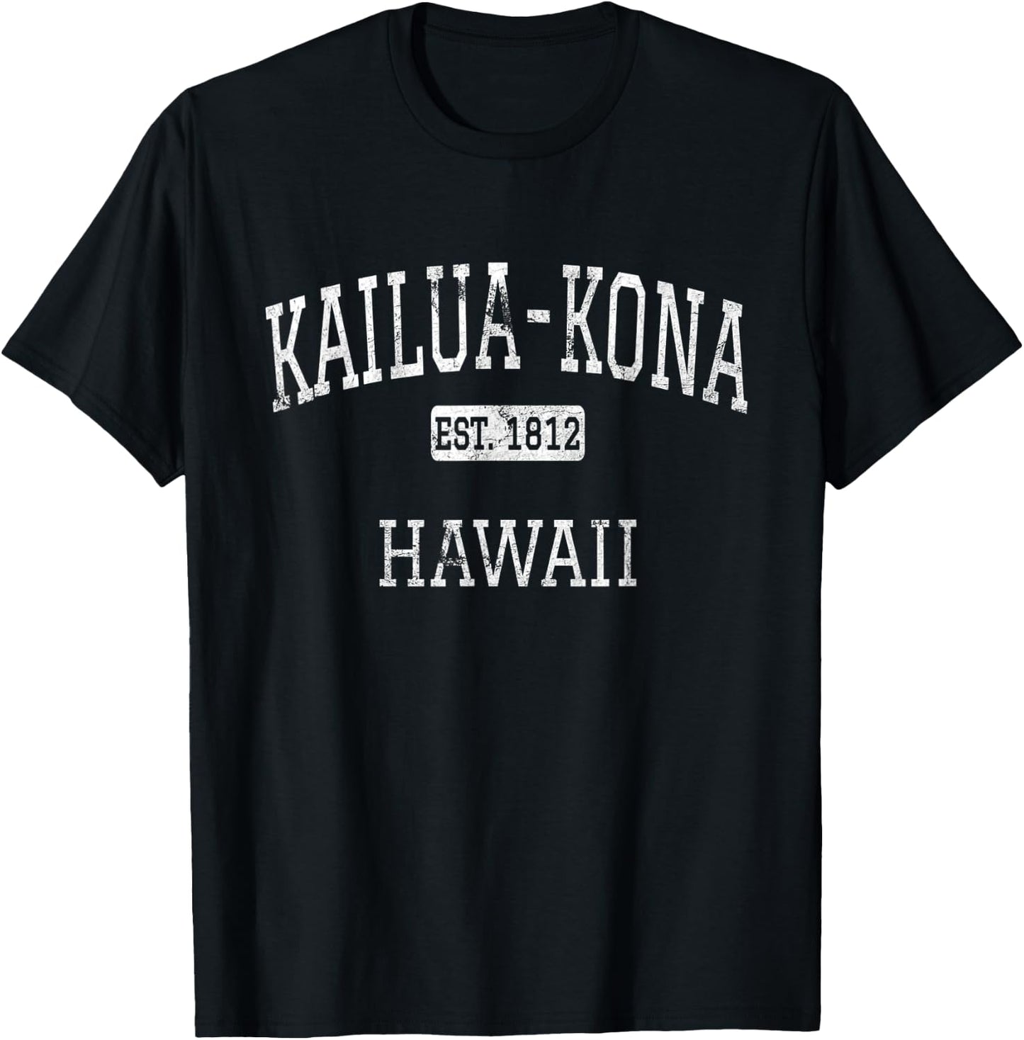 Kailua-Kona Hawaii HI Vintage T-Shirt - T-Shirt | Black
