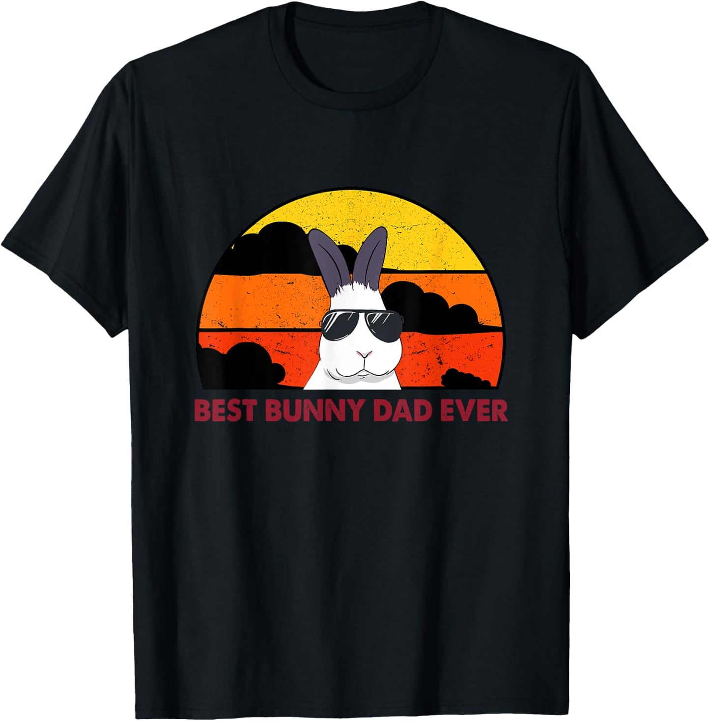 Best Bunny Dad Ever Rabbit Jumper - Dad T-Shirt - T-Shirt | Black