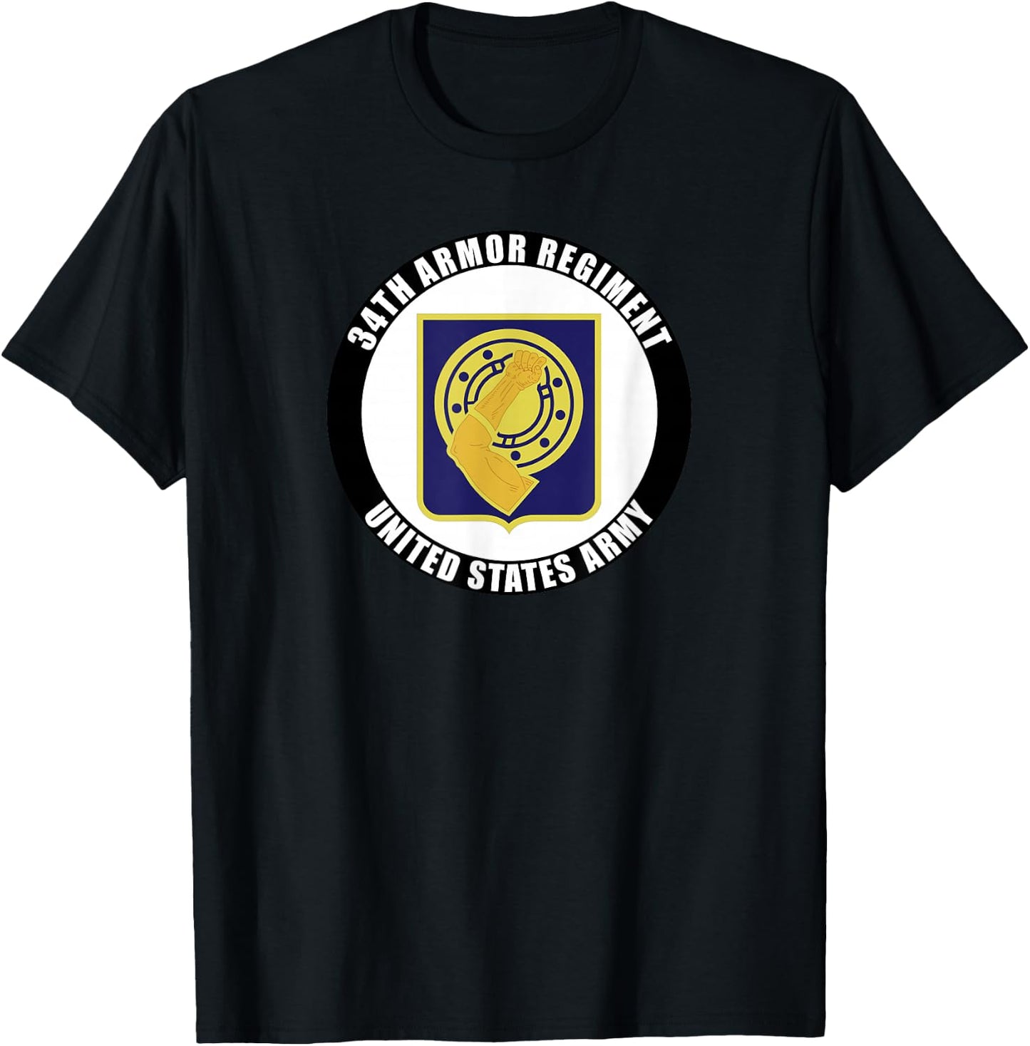 34th Armor Regiment United States Army Veteran Military T-Shirt - T-Shirt | Black