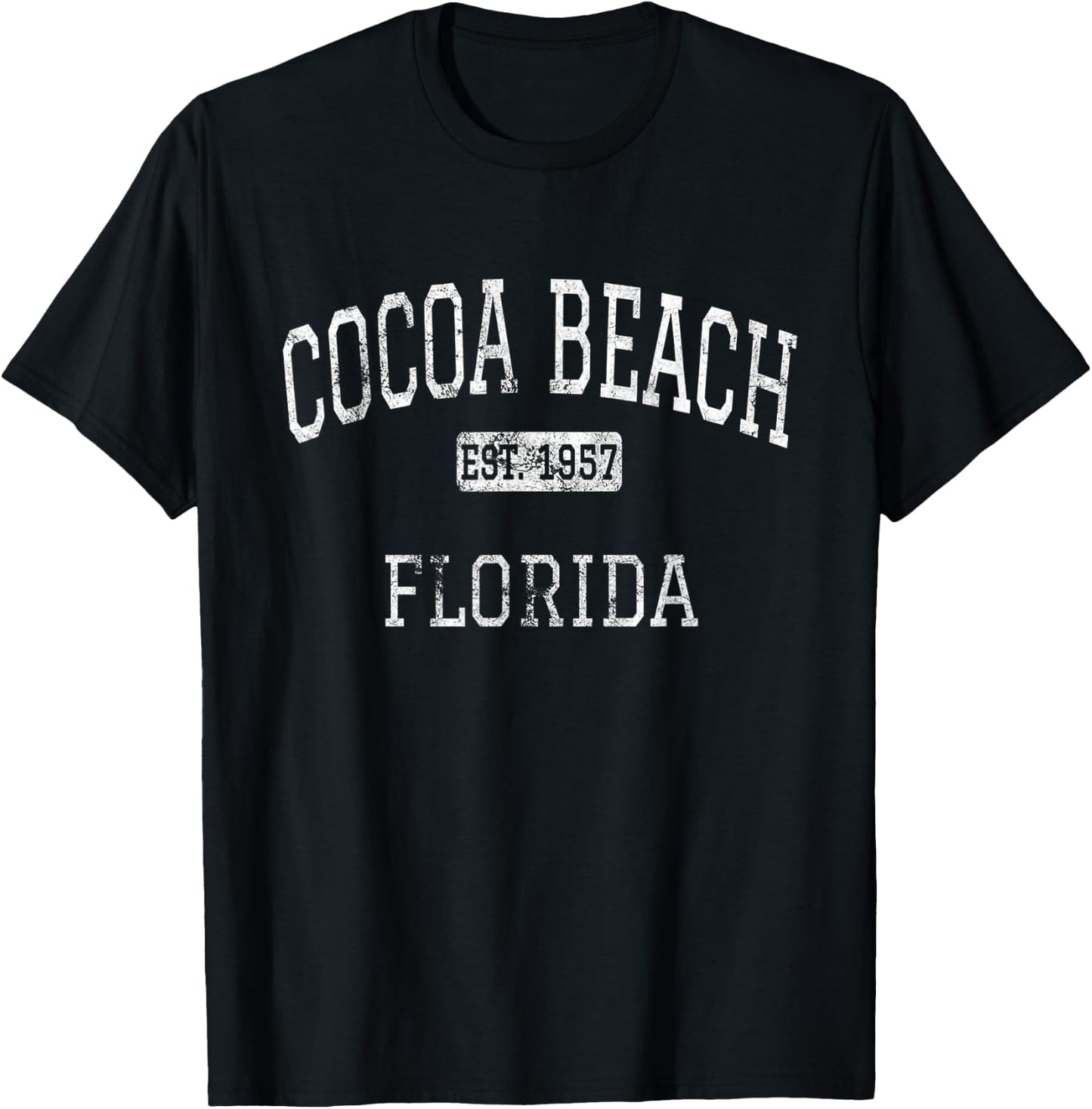 Cocoa Beach Florida FL Vintage T-Shirt - T-Shirt | Black