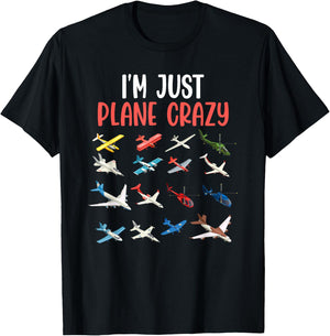 I'm Just Plane Crazy - Aviation Gifts for Aircraft Pilots T-Shirt - T-Shirt | Black