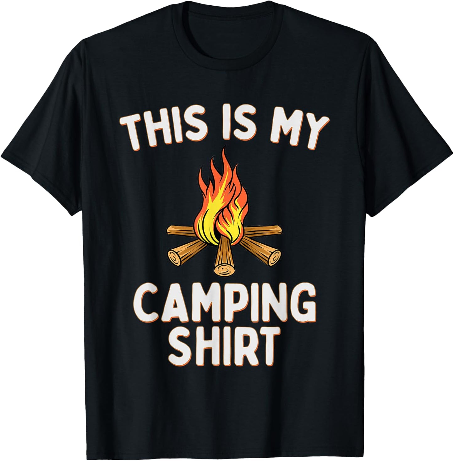 This Is My Camping Pajama Shirt Campfires T-Shirt - T-Shirt | Black
