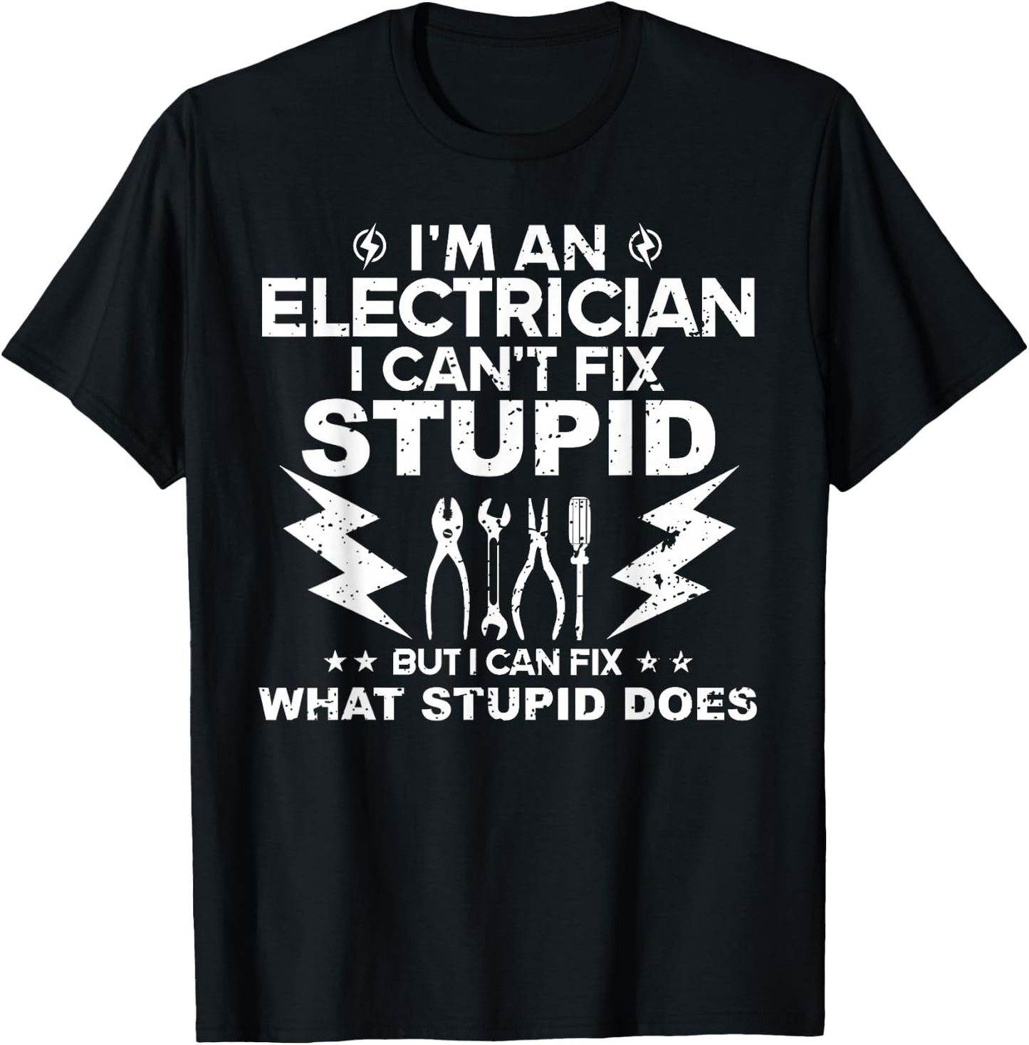 Best Electrician Art Men Women Electrical Engineer Tools T-Shirt - T-Shirt | Black