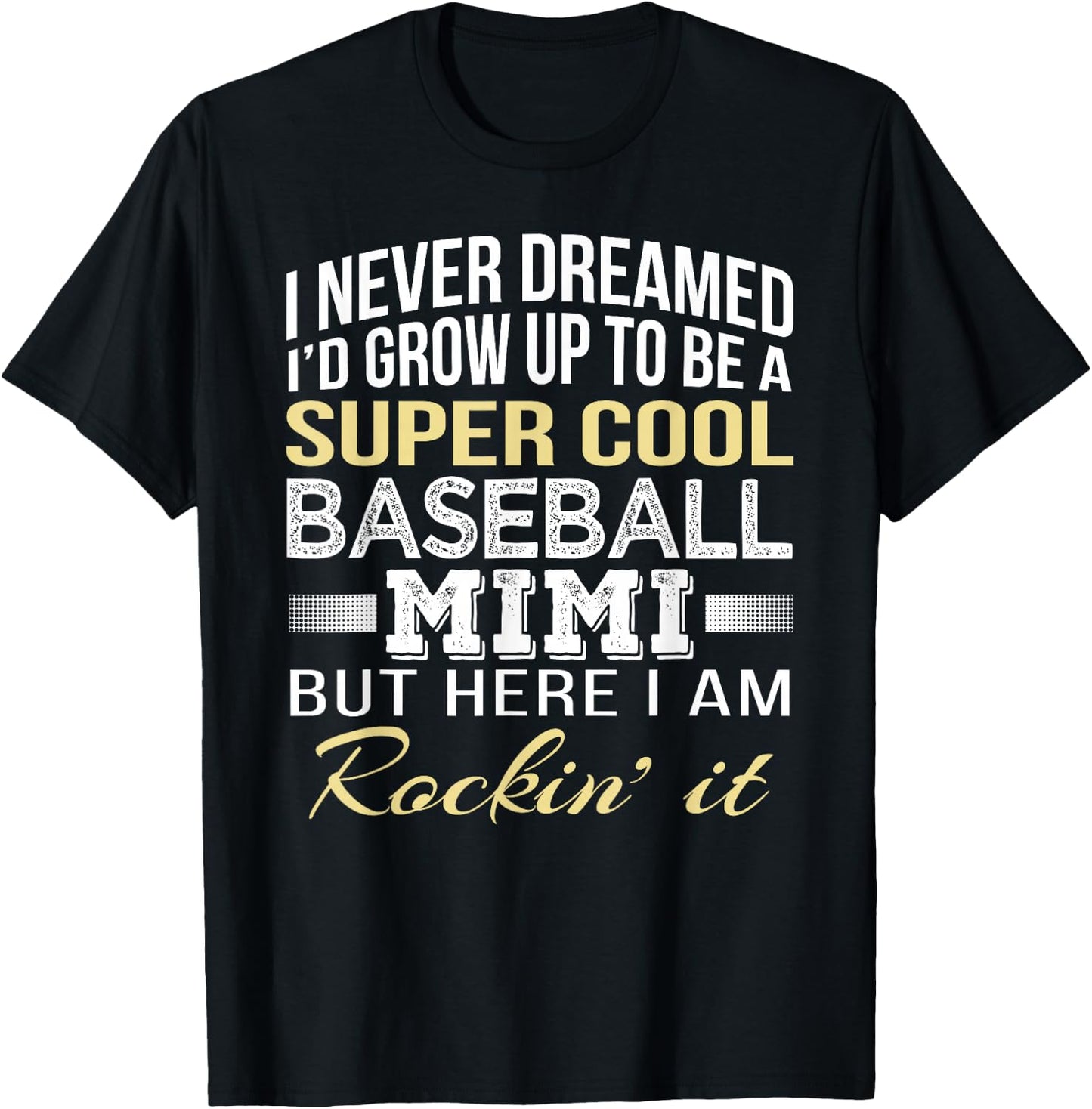 Baseball Mimi T Shirt Gift T-Shirt - T-Shirt | Black