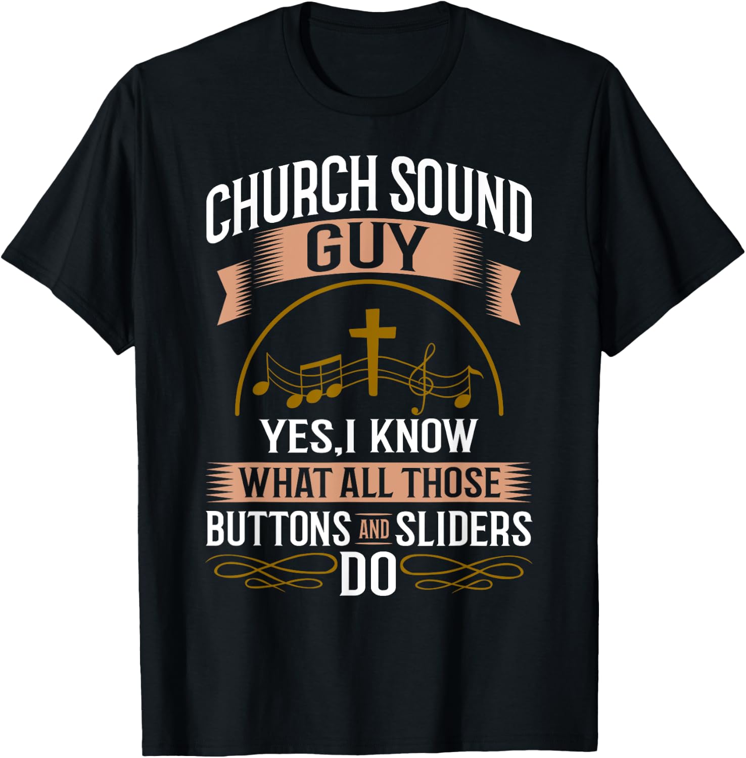Church Sound Engineer Audio System Music Christian T-Shirt - T-Shirt | Black
