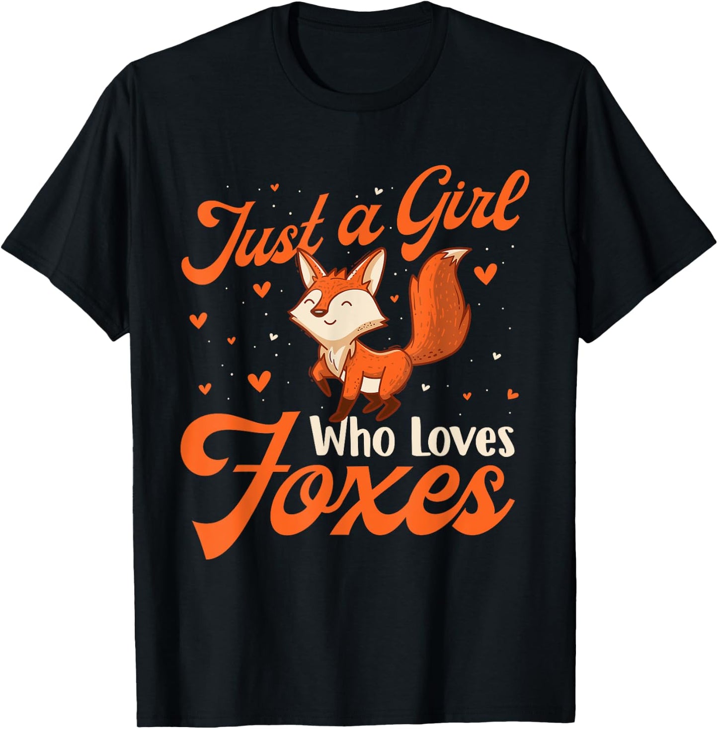 Just A Girl Who Loves Foxes - Fox Lover Zookeeper T-Shirt - T-Shirt | Black
