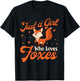 Just A Girl Who Loves Foxes - Fox Lover Zookeeper T-Shirt - T-Shirt | Black