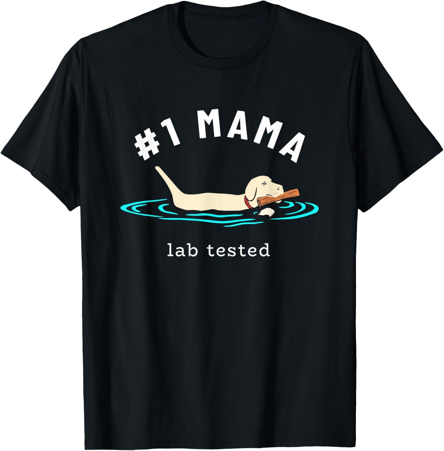 Lab Mom Yellow Labrador Retriever - Lab Dog Lover Women Girls Kids T-Shirt - T-Shirt | Black