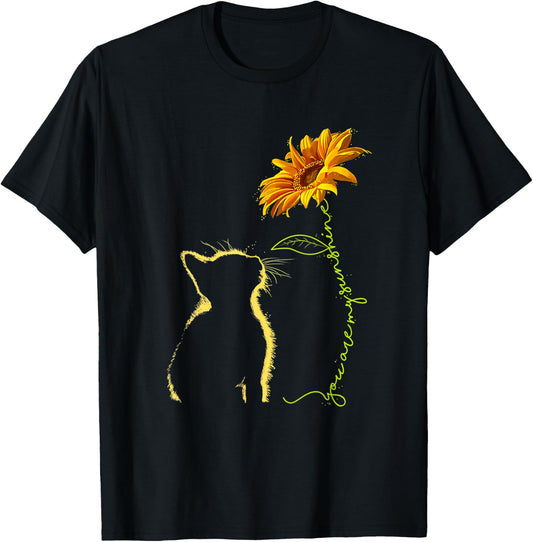 Cat You are My Sunshine Cats Gifts T-Shirt - T-Shirt | Black