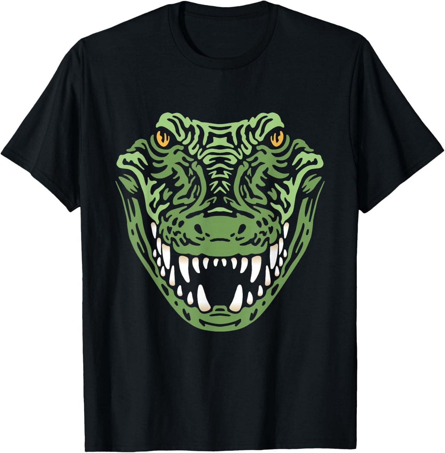 Crocodile Alligator Face Crocodiles Gator T-Shirt - T-Shirt | Black