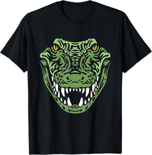Crocodile Alligator Face Crocodiles Gator T-Shirt - T-Shirt | Black