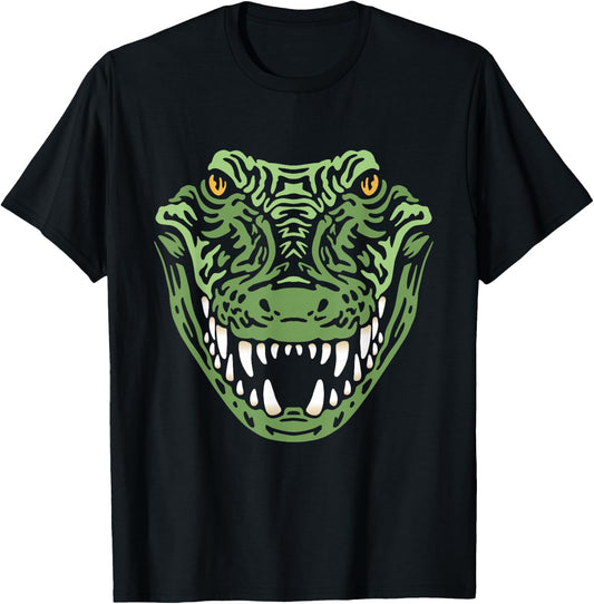 Crocodile Alligator Face Crocodiles Gator T-Shirt - T-Shirt | Black