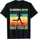 Funny Running Mom Marathoner Runner Coach Racing T-Shirt - T-Shirt | Black