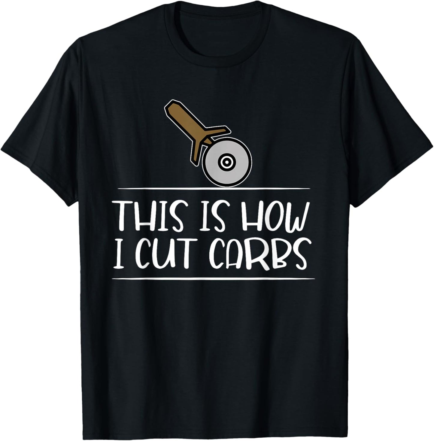 This Is How I Cut Carbs Pizza Fast Food Lover Funny Gift T-Shirt - T-Shirt | Black