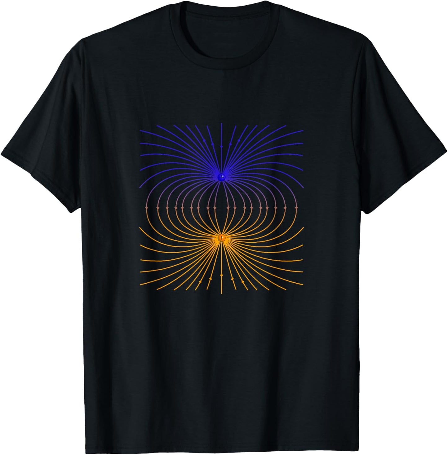 Electric Field Lines Physics Student Teacher Gift Dipole T-Shirt - T-Shirt | Black