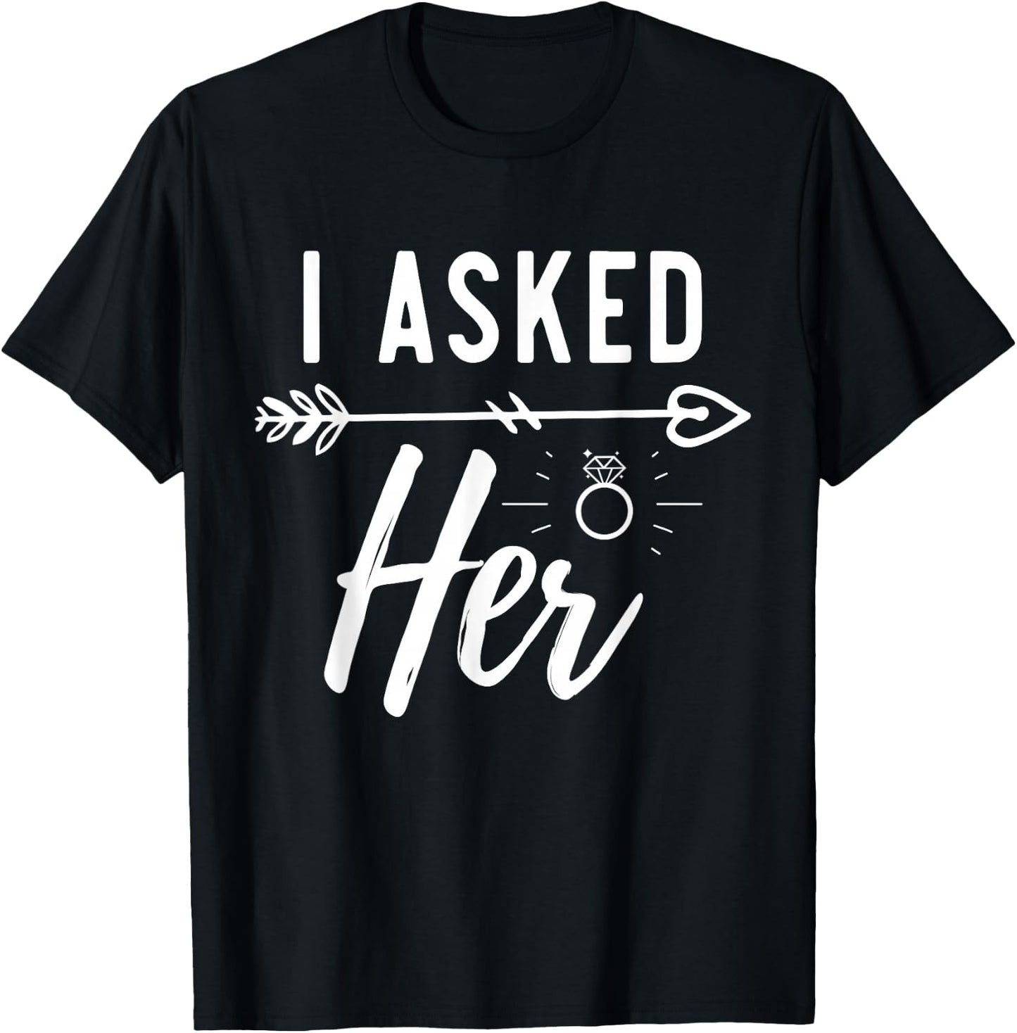 Engagement Announcement Fiance Engaged Couple Engagement T-Shirt - T-Shirt | Black