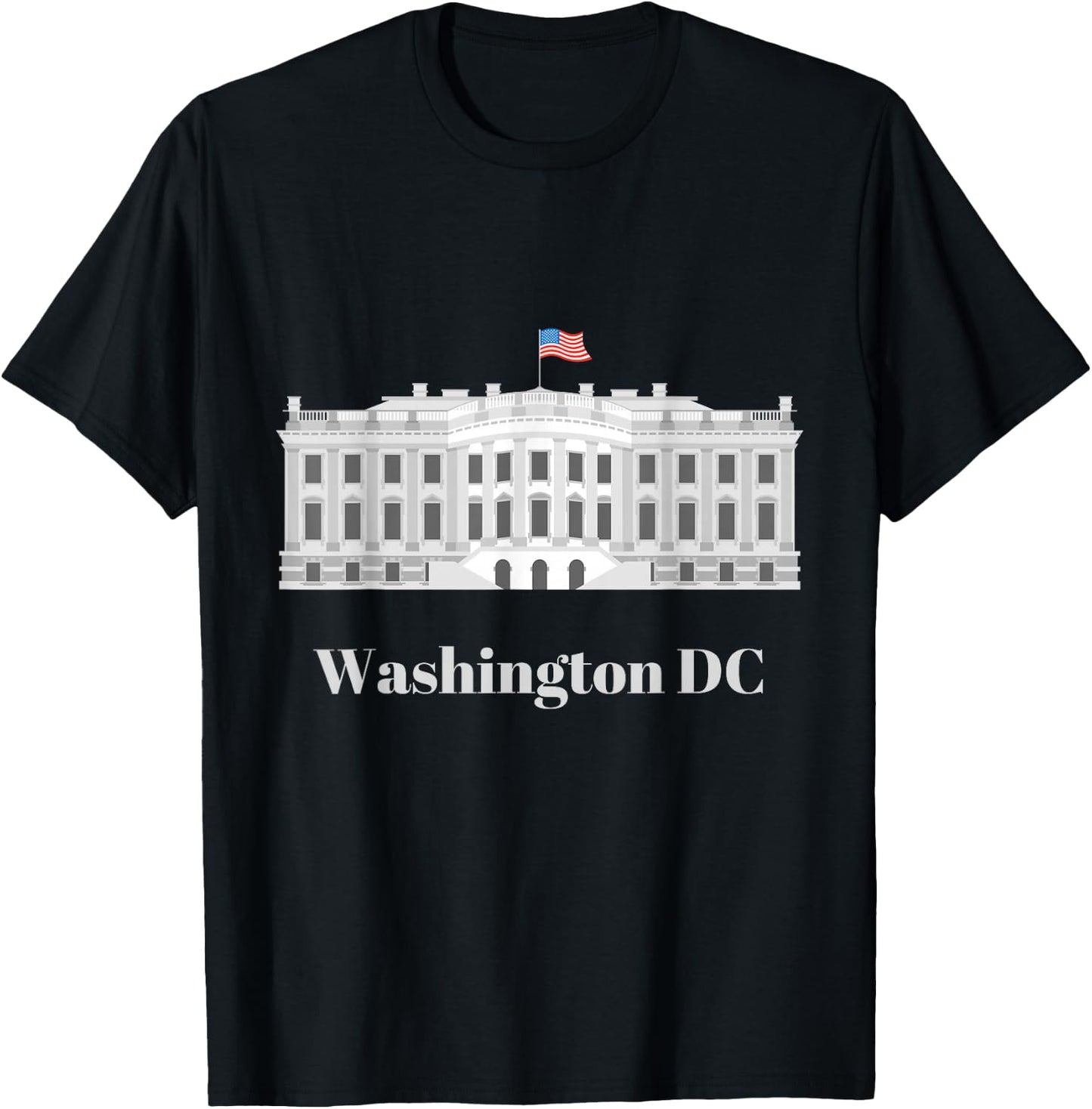Washington DC White House T-Shirt - T-Shirt | Black