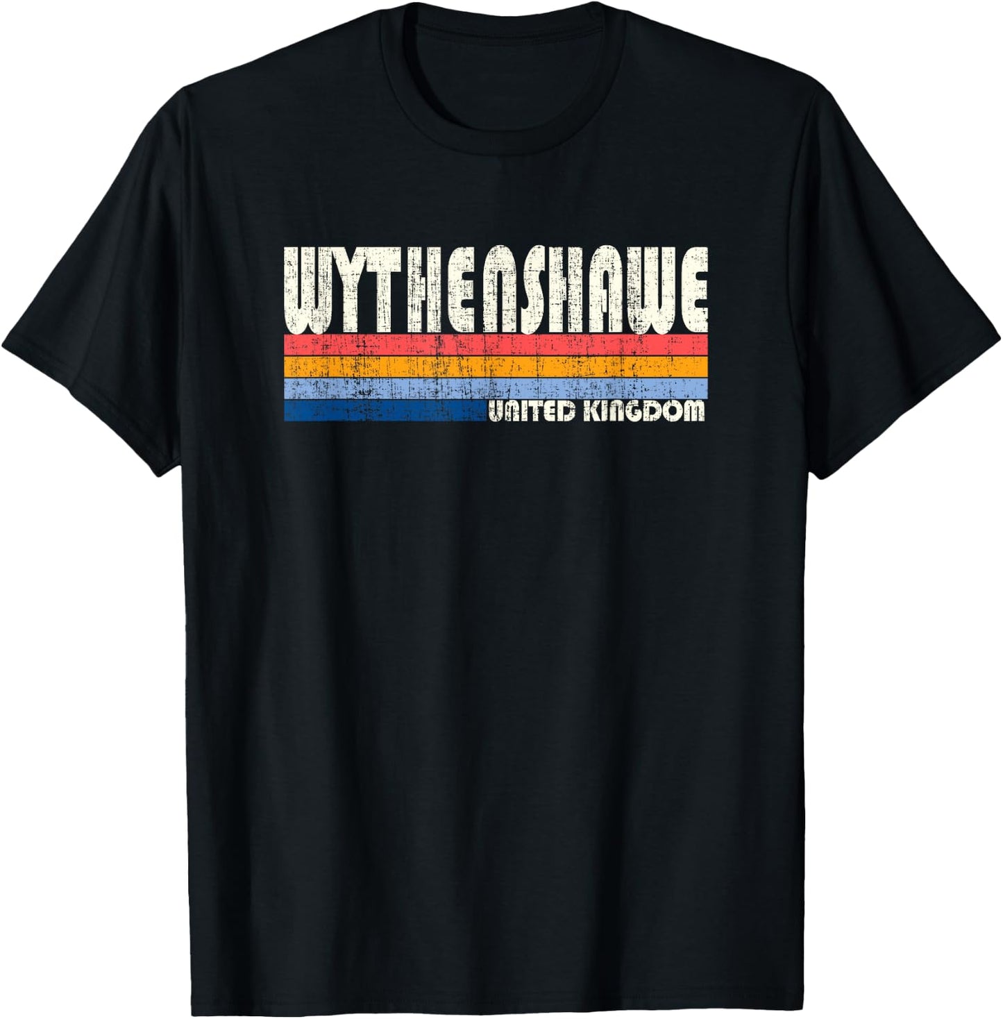 Retro Vintage 70s 80s Style Wythenshawe, United Kingdom T-Shirt - T-Shirt | Black