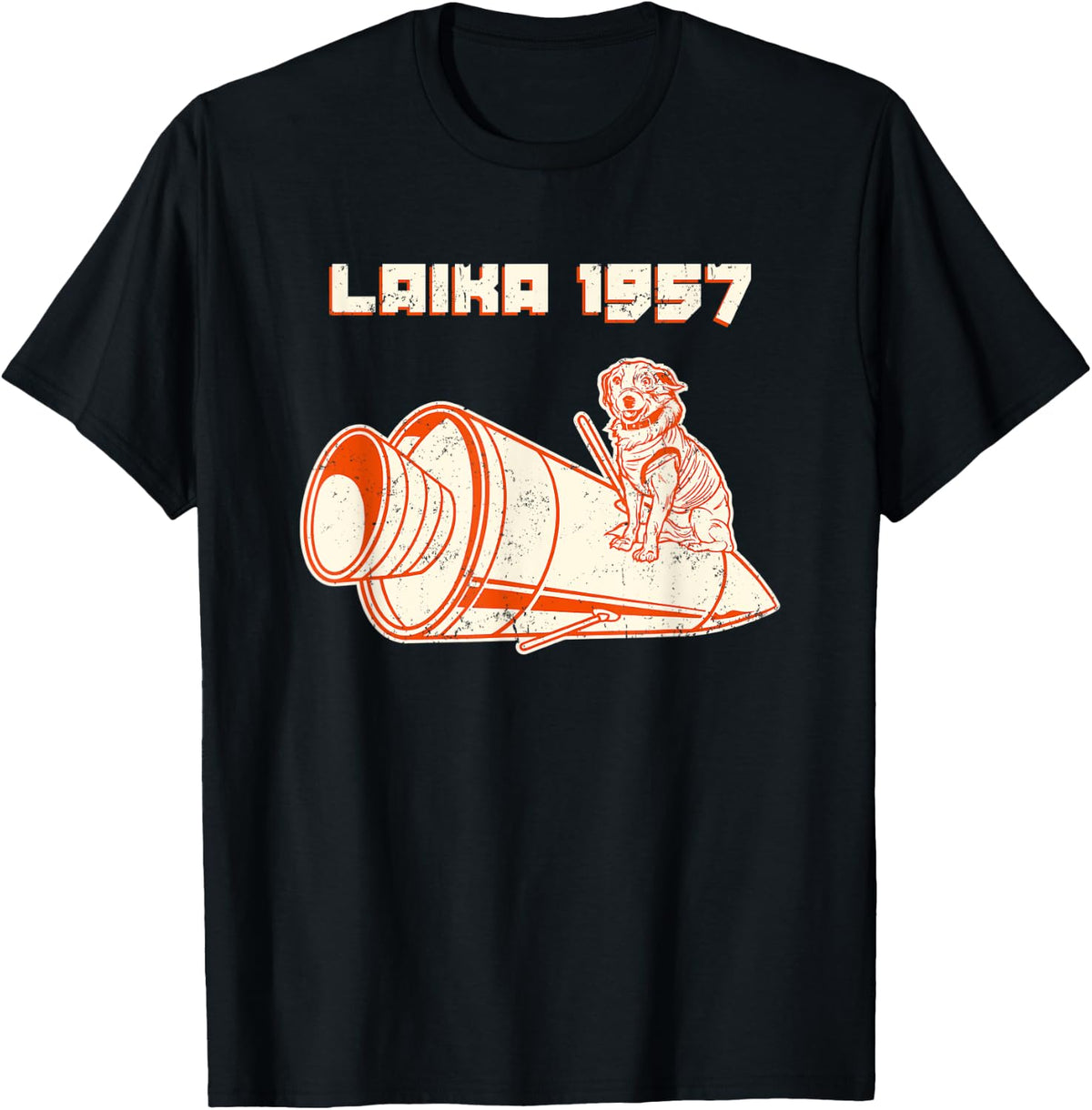 Laika Gagarin Dog Sputnik Russian Russia USSR Women T-Shirt - T-Shirt | Black