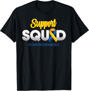 Support Squad Down's Syndrome Awareness T21 Hope Women Kids T-Shirt - T-Shirt | Black