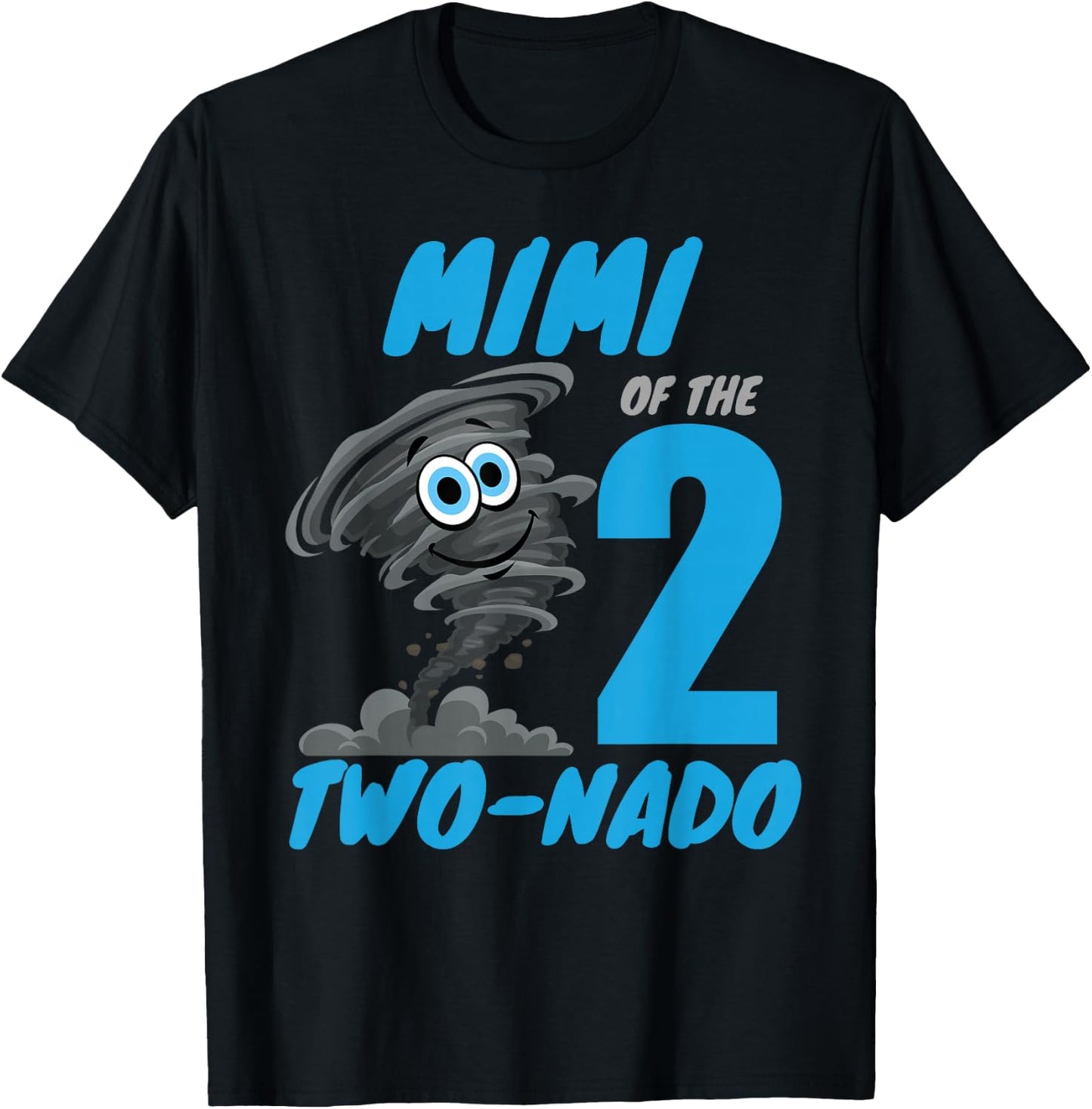 Mimi of The Two-Nado Storm TorNado 2nd Two Birthday Boy T-Shirt - T-Shirt | Black