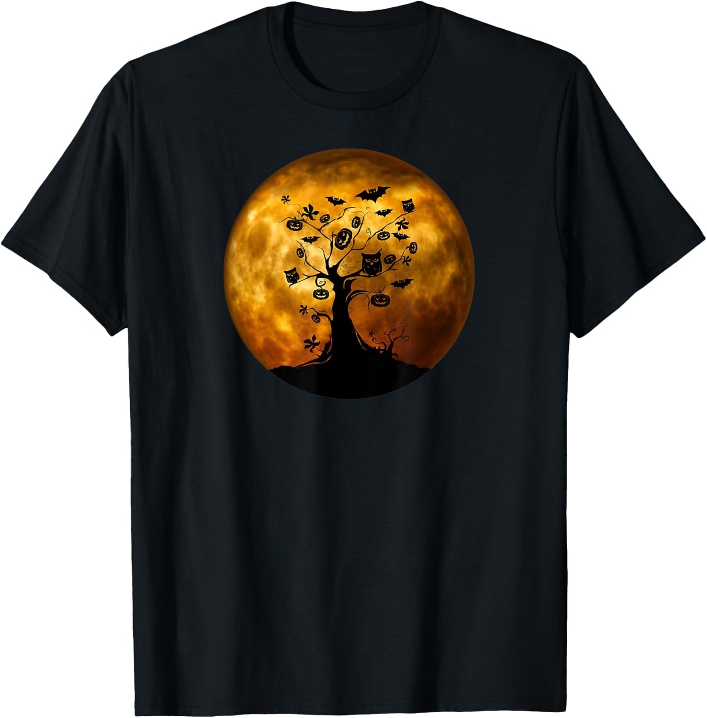 Fun and Spooky Full Moon Halloween T-Shirt - T-Shirt | Black