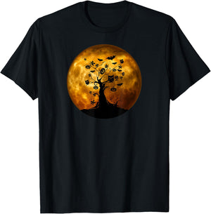 Fun and Spooky Full Moon Halloween T-Shirt - T-Shirt | Black