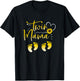 Sunflower Twin Mama Mom to Be Pregnant with Twins Pregnancy T-Shirt - T-Shirt | Black