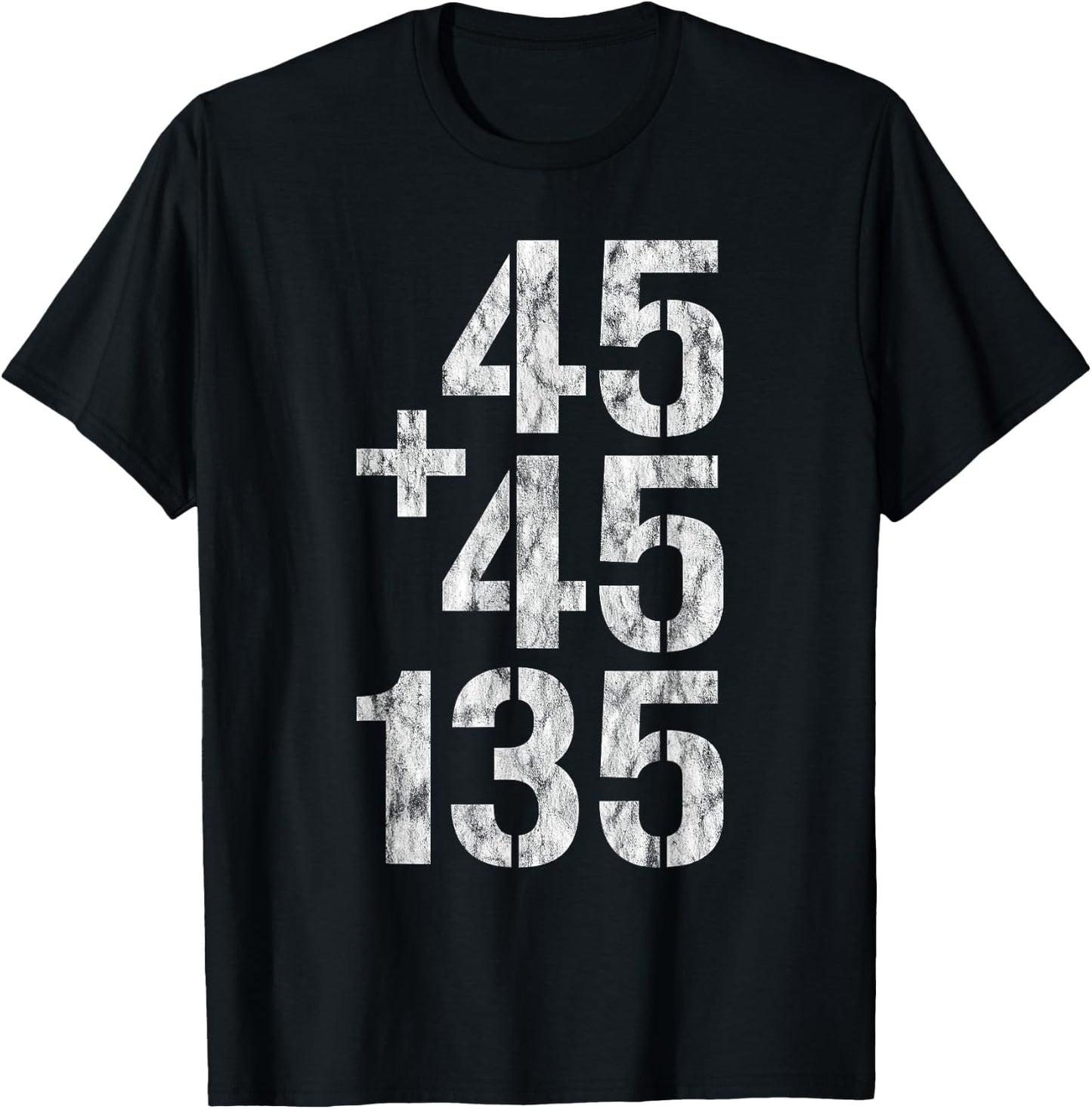 45 + 45 = 135 T-Shirt - T-Shirt | Black