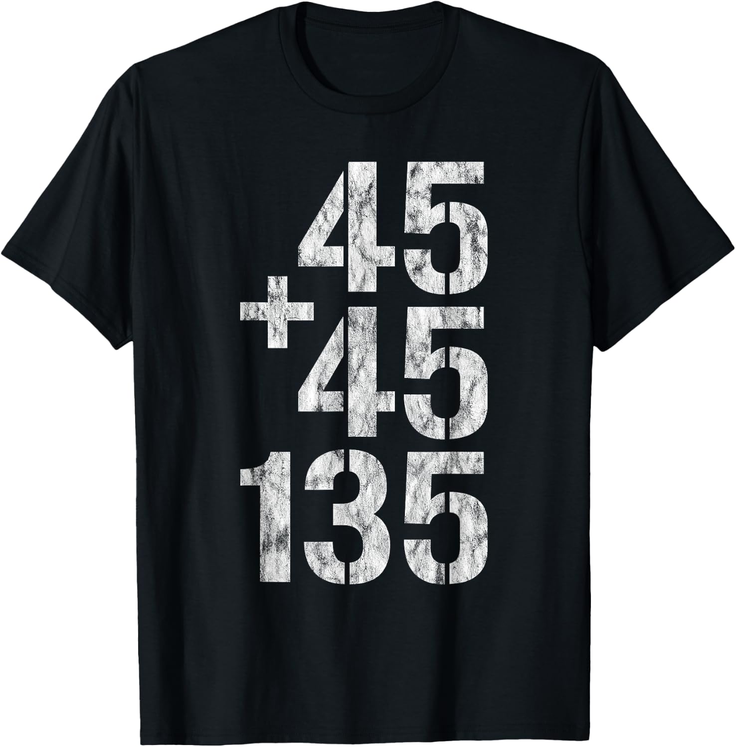 45 + 45 = 135 T-Shirt - T-Shirt | Black