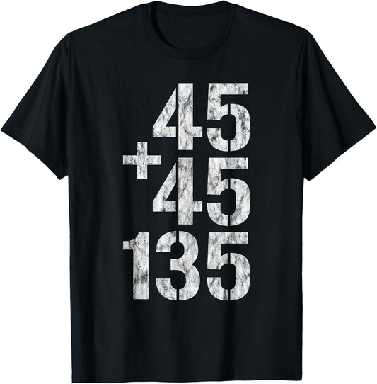 45 + 45 = 135 T-Shirt - T-Shirt | Black