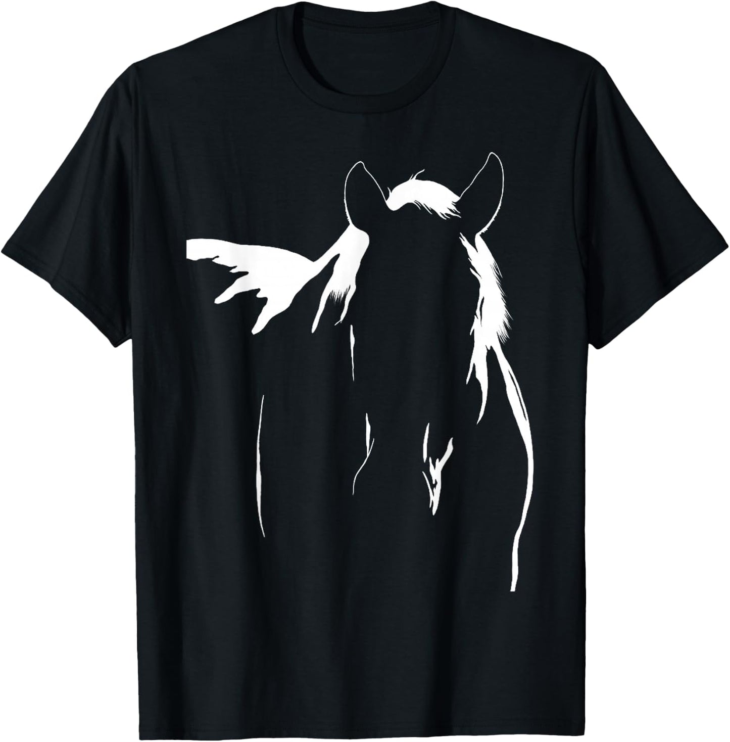 Horse Silhouette Graphic Art Design T-Shirt - T-Shirt | Black