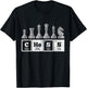 Funny Chess Player Geek Periodic System Chemistry Elements T-Shirt - T-Shirt | Black