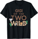 Gigi of The Two Wild Animal Safari 2nd Birthday Theme Family T-Shirt - T-Shirt | Black