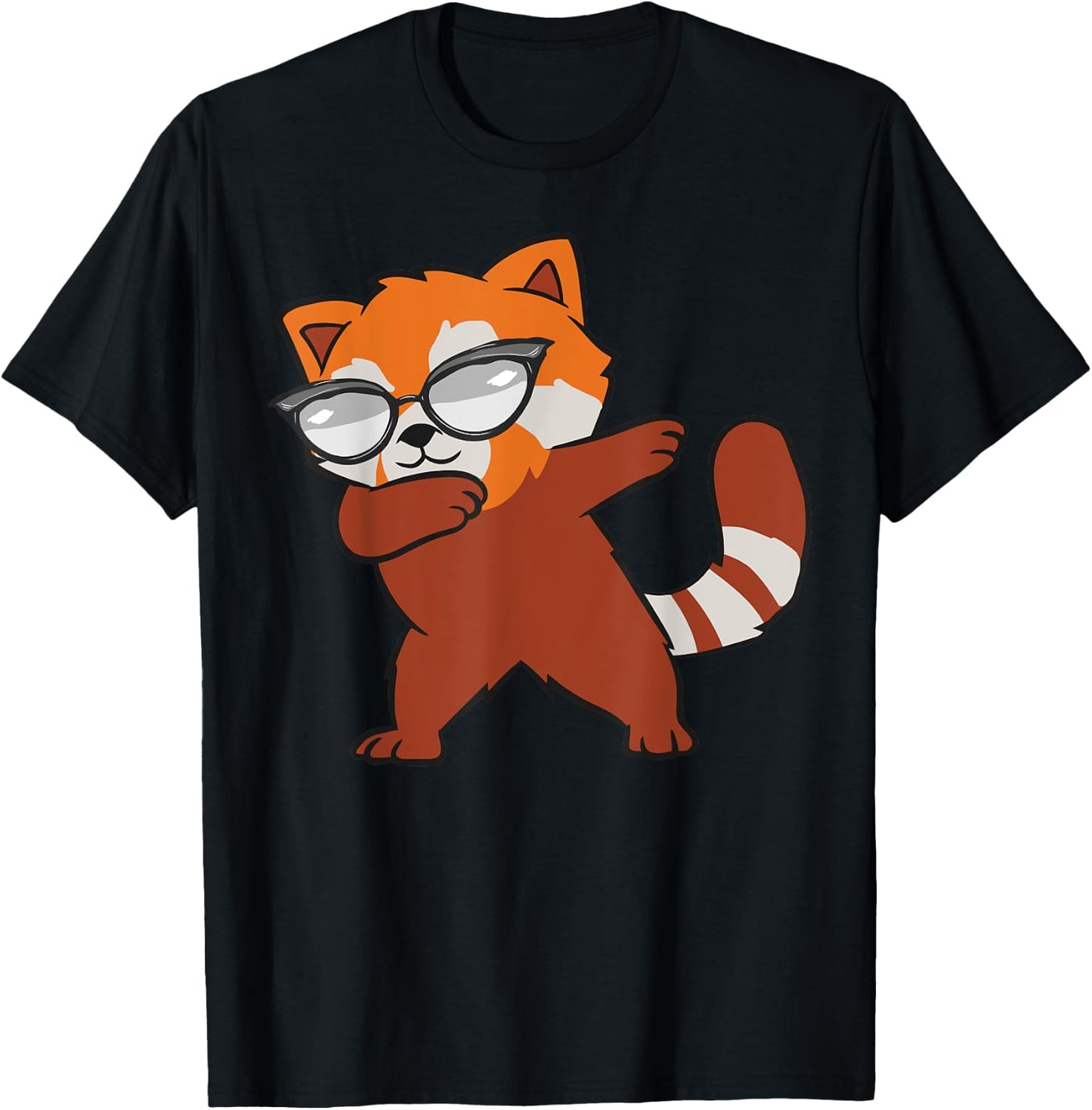Red Panda Dabbing Funny Red Pandas Animal Lover Graphic T-Shirt - T-Shirt | Black