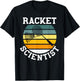 Racket Scientist Funny Retro Vintage Style Badminton Player T-Shirt - T-Shirt | Black