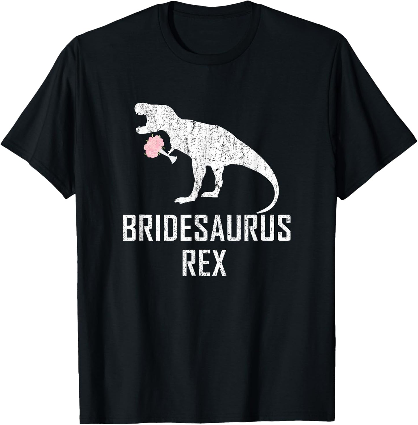 Bride Dinosaur Shirt Funny Bridesaurus Rex Wedding Gift T-Shirt - T-Shirt | Black