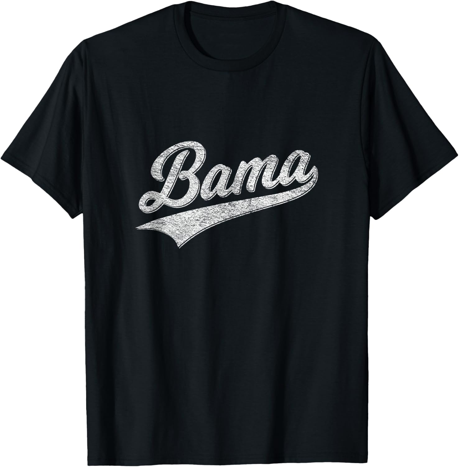 Bama Alabama Varsity Script Classic Sports Jersey Style T-Shirt - T-Shirt | Black