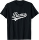Bama Alabama Varsity Script Classic Sports Jersey Style T-Shirt - T-Shirt | Black