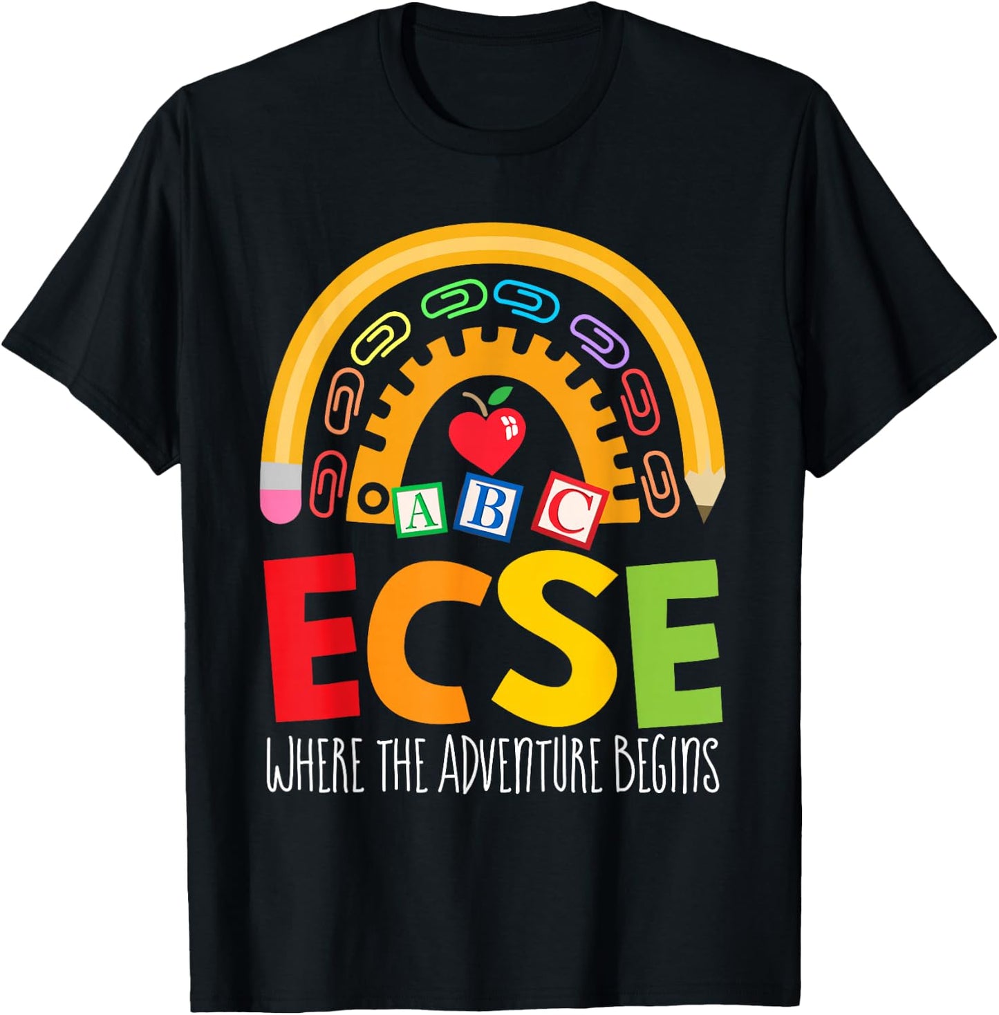 Early Childhood Special Education SPED ECSE Crew Squad T-Shirt - T-Shirt | Black