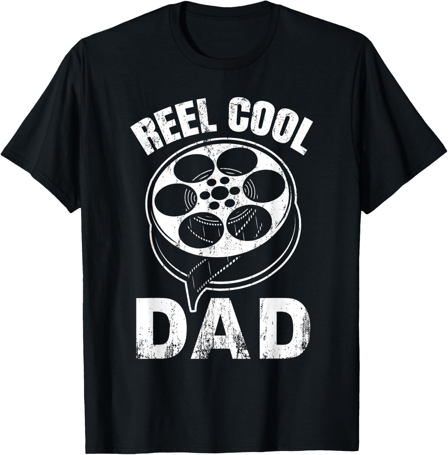 Reel Cool Dad Movie Maker Videographer Director Film Editor T-Shirt - T-Shirt | Black