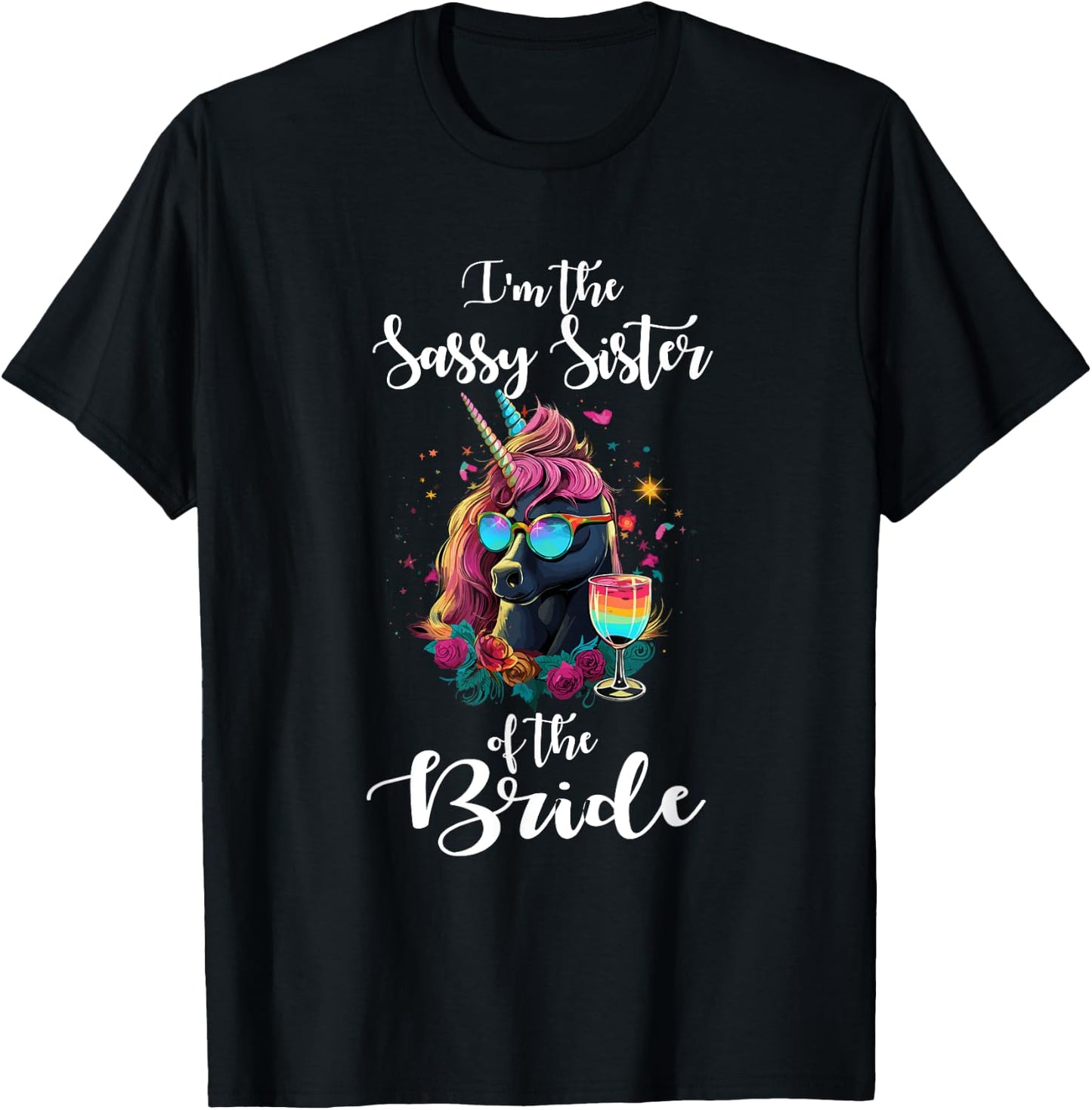 I'm the sassy Sister of the Bride T-Shirt - T-Shirt | Black