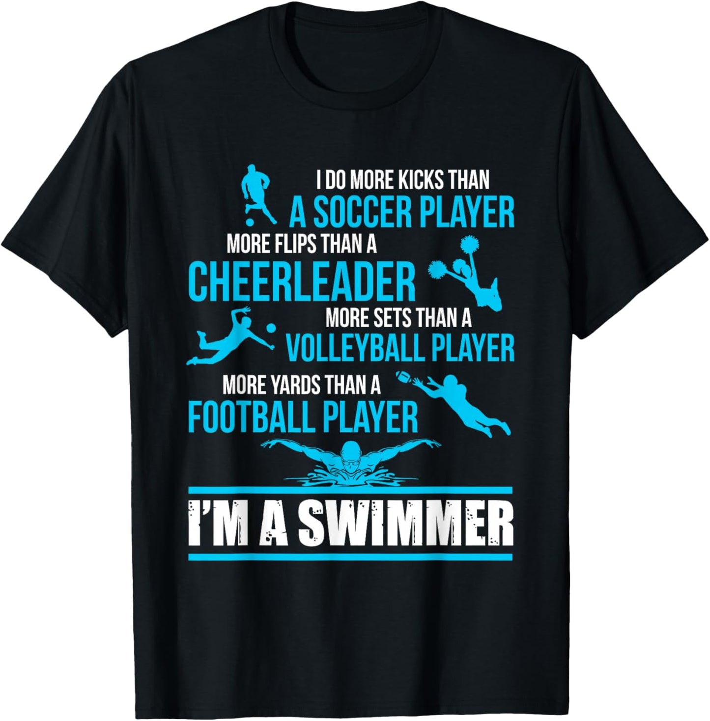 I'm A Swimmer Funny Swim Shirts T-Shirt - T-Shirt | Black