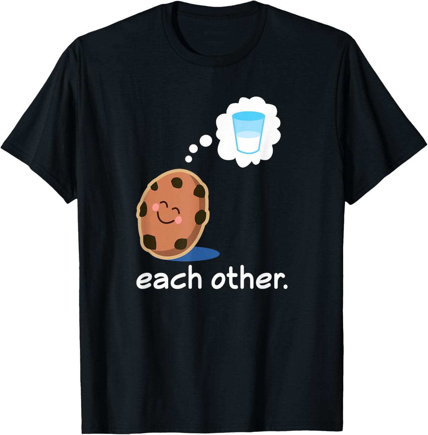 Couples Matching Cookie And Milk Valentine Gift T-Shirt - T-Shirt | Black