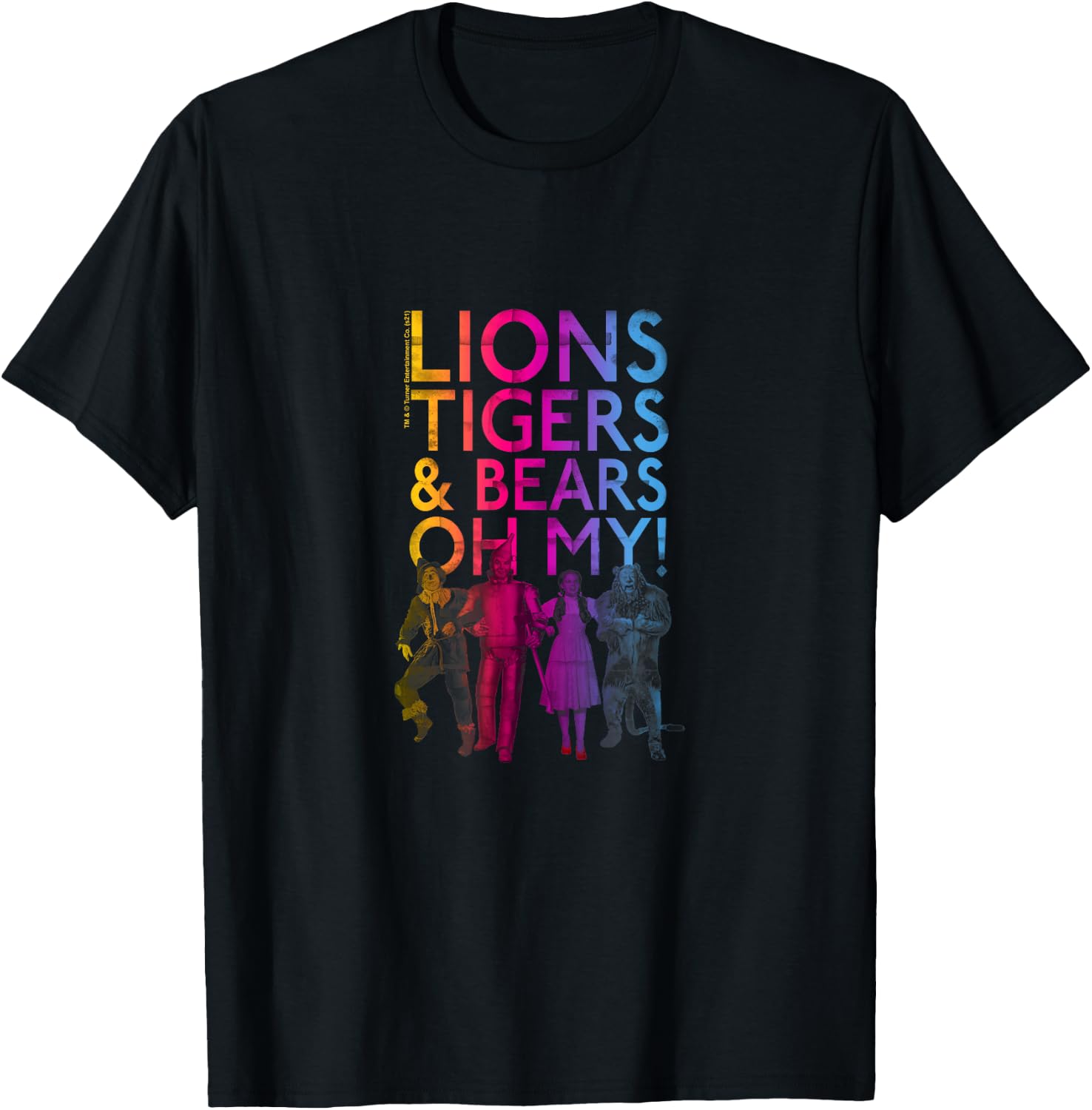 Wizard of Oz Lions, Tigers,& Bears Small T-Shirt - T-Shirt | Black