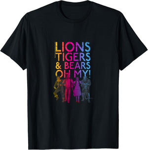 Wizard of Oz Lions, Tigers,& Bears Small T-Shirt - T-Shirt | Black