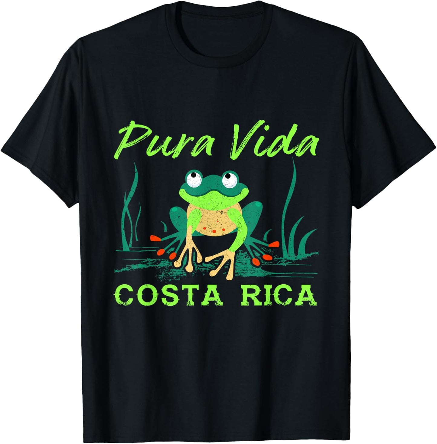 Costa Rica Rain Forest Tree Frog Pura Vida Costa Rica T-Shirt - T-Shirt | Black
