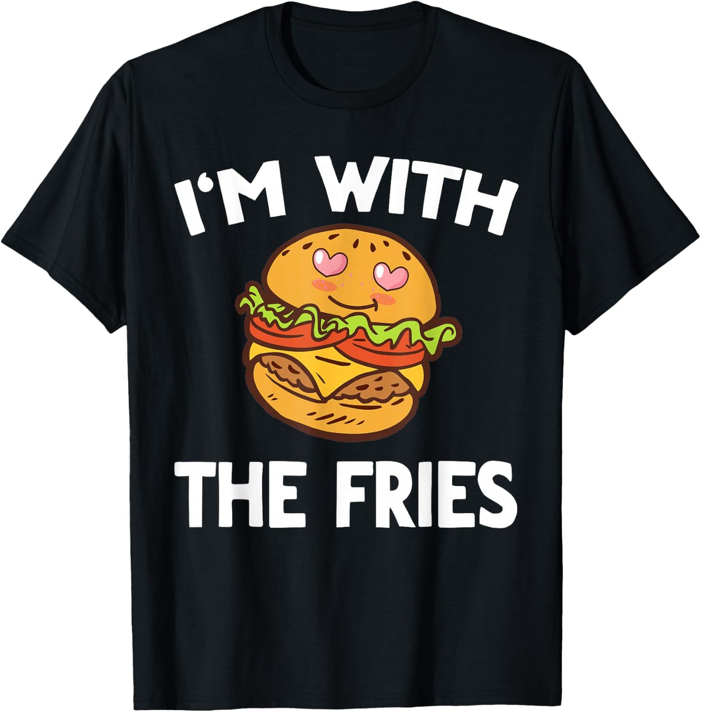 Burger & Fries Matching Couples His & Hers T-Shirt - T-Shirt | Black