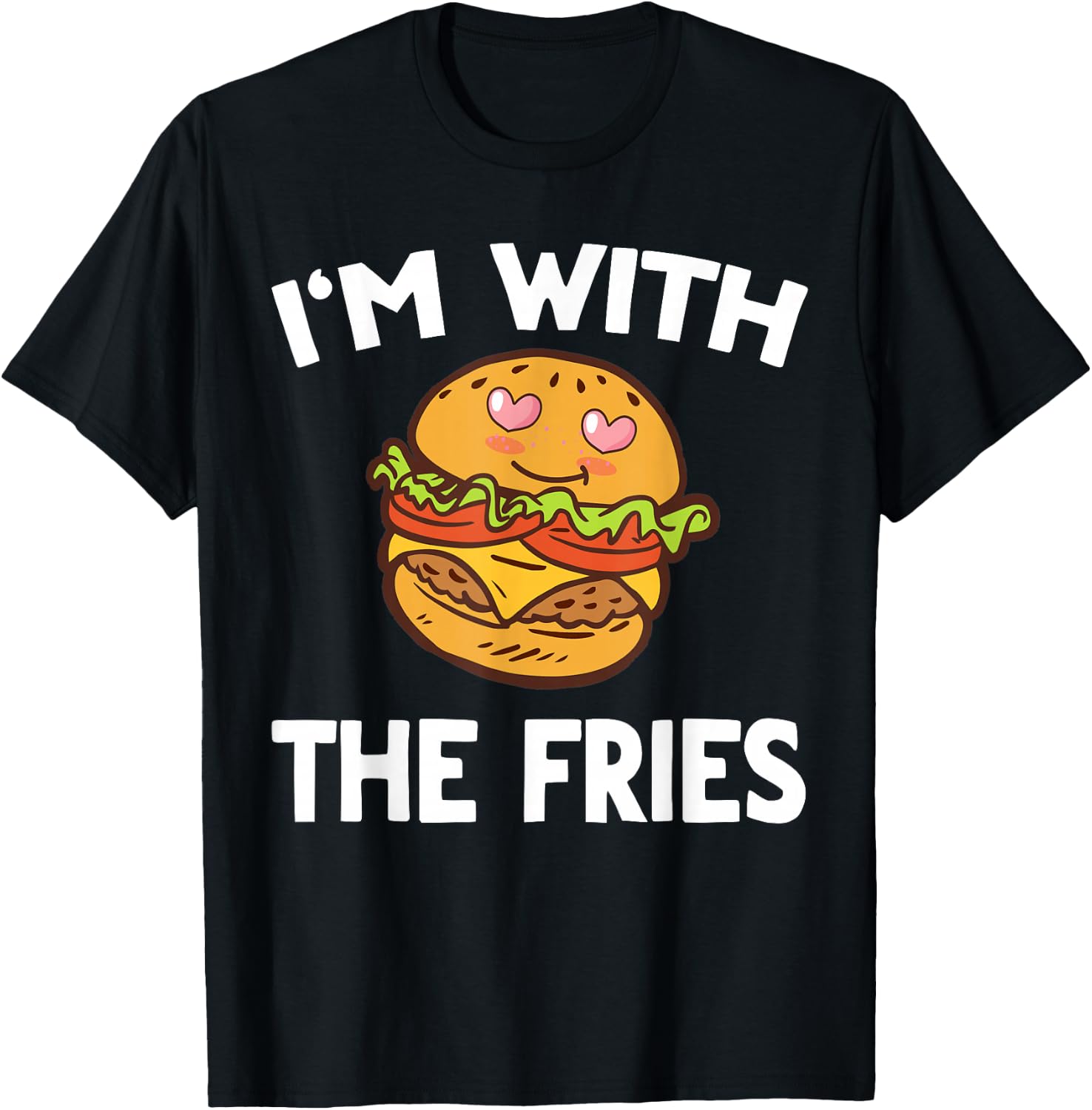 Burger & Fries Matching Couples His & Hers T-Shirt - T-Shirt | Black
